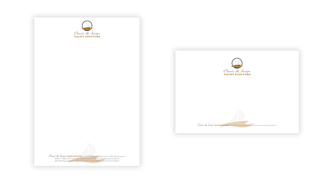 reclamebureau-friesland-damwâld-grafisch-ontwerp-logo-classic & design yachtpainters-vorm eleven cc-offerte